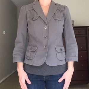 LOFT gray kaki blazer